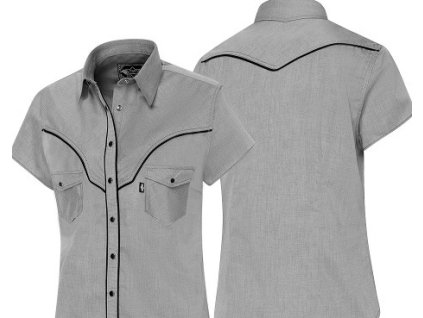 Košile westernová A-18 Stars & Stripes, dámská, grey