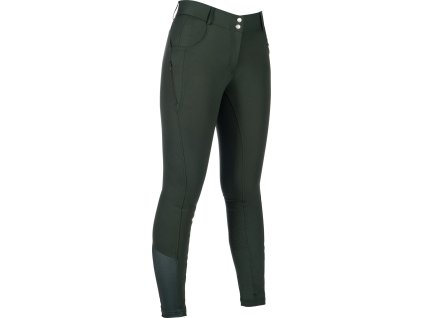 Rajtky jezdecké Ari Mid Rise HKM, s gripem, dětské, olive green