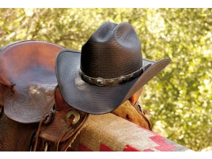 Klobouk westernový Bronx Stars & Stripes, černý (Obvod hlavy S)