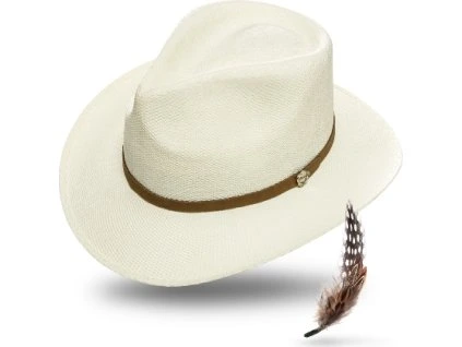 Klobouk slaměný Draco Stars & Stripes, bílý (Obvod hlavy S)