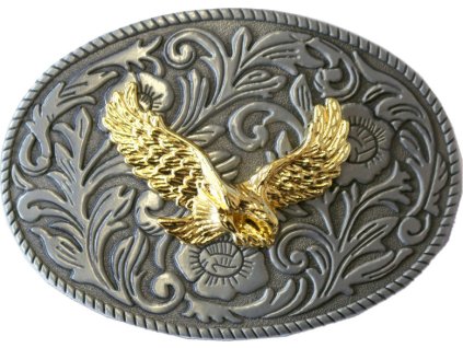 Spona na opasek GS-408 Stars & Stripes, silver/bronze