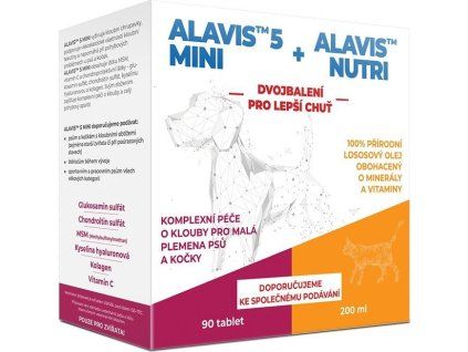 Kloubní výživa 5 MINI + Nutri ALAVIS™, 90 tbl+200 ml