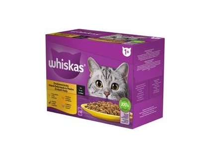 Kapsičky pro kočky Whiskas Core drůbeží výběr ve štávě, 12x85 g