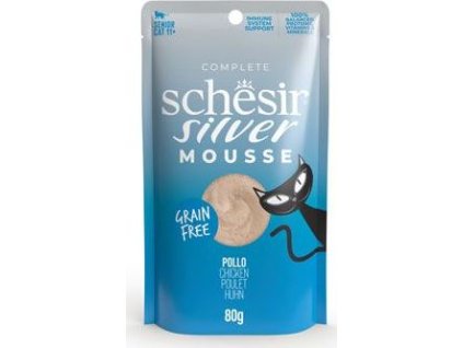Kapsička pro kočky Schesir Cat Senior Lifestage Mousse kuře, 80 g