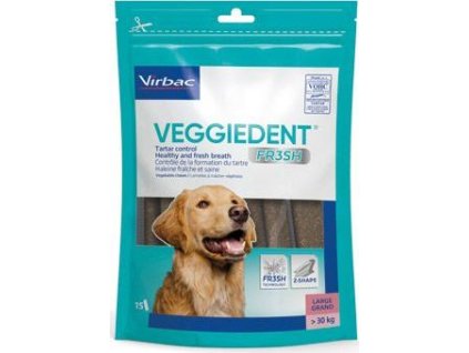 VÝPRODEJ: Plátky žvýkací Veggiedent C.E.T. Virbac, L, 15 ks