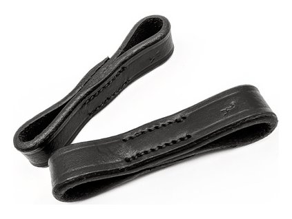 Poutka k udidlu Keepers Fager, kožená, pár, černá