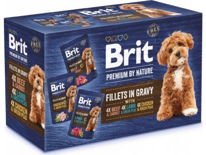 Kapsičky pro psy Brit Premium Fillets Gravy Multipack, 1020 g