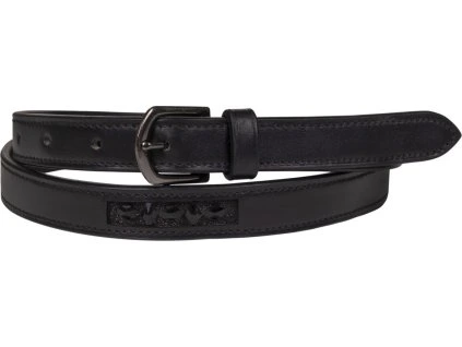 Pásek kožený Arleth QHP, černý (Délka 85 cm)
