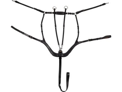 Poprsník kožený Hunting Equestro, anatomický, černý (Varianta COB)