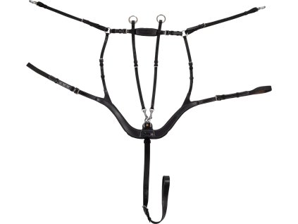 Poprsník kožený Hunting Equestro, anatomický, černý