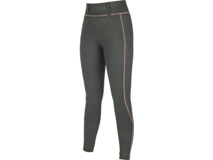 Legíny jezdecké Juna HKM, s gripem, dámské, grey/green