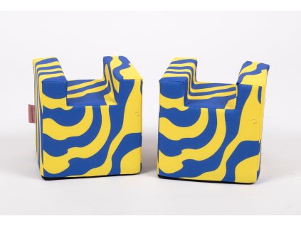 Stojan na kavalety Horse Mania, mini, 2 ks, 20x20x20 cm, yellow/blue