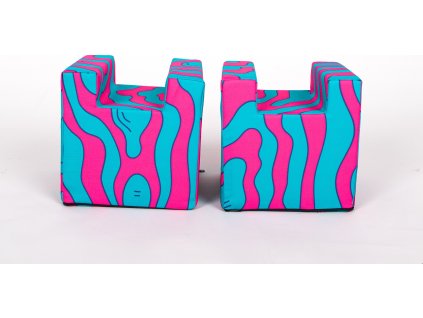 Stojan na kavalety Horse Mania, mini, 2 ks, 20x20x20 cm, pink/turquise