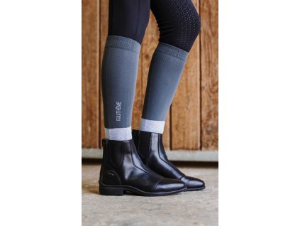 Podkolenky Compet Equithème, pár, anthracite/light grey