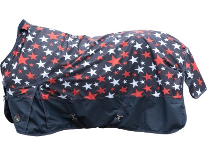 Deka výběhová Norwich HKM, s vyšším krkem, 0 g, blue/stars