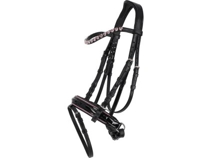 Uzdečka Bixie QHP, pink (Velikost SHETTY)