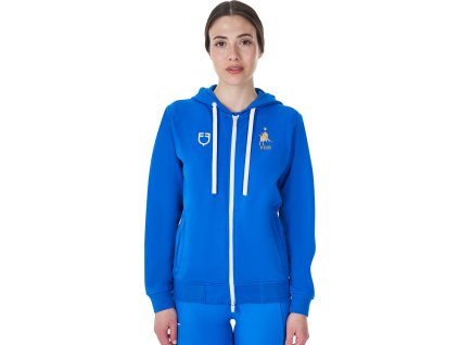 Mikina s kapucí X Fise Equestro, dámská, azzurro savoia