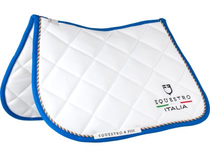 Dečka podsedlová X Fise Piping Equestro, skoková, white/azzurro savoia