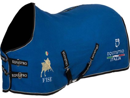 Deka odpocovací Cuddle Waffle X Fise Equestro, azzurro savoia