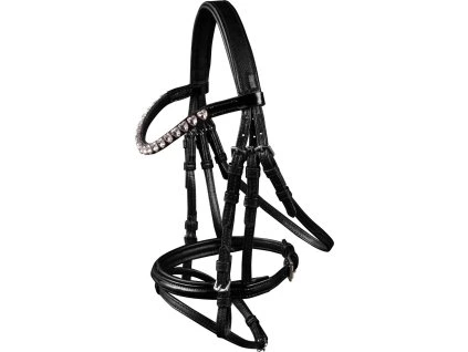 Uzdečka Happy Hearts Waldhausen, černá (Velikost MINI SHETTY)