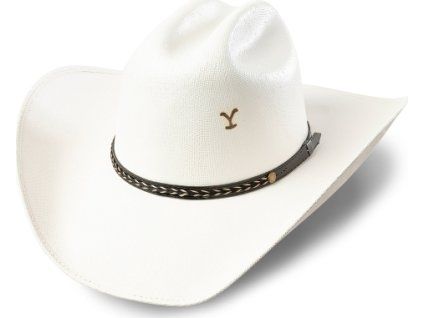 Klobouk westernový Cutter Stars & Stripes, bílý (Obvod hlavy 54 cm)