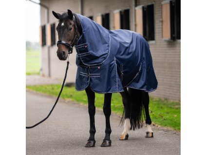 Deka výběhová Basic IRH Imperial Riding, s krkem, 200 g, navy