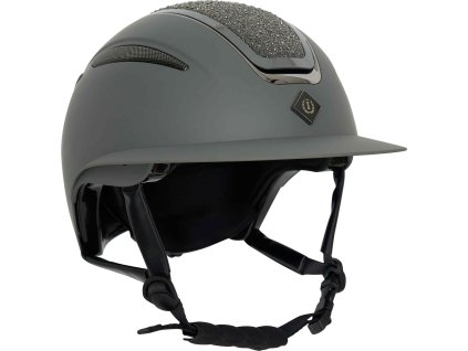 Helma jezdecká Olania Deluxe Imperial Riding, širší kšilt, grey