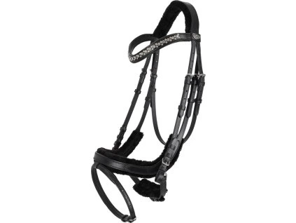 Uzdečka anatomická Sensisoft QHP, černá (Velikost FULL)