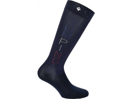 Podkolenky Jeanne jumping Equithème, pár, navy/blue-white-red