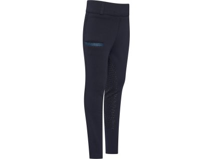 Legíny jezdecké Comfi Sparks Imperial Riding, s gripem, zimní, dětské, navy