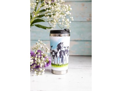 Termohrnek 'Cow Pony' Emily Cole, 450 ml