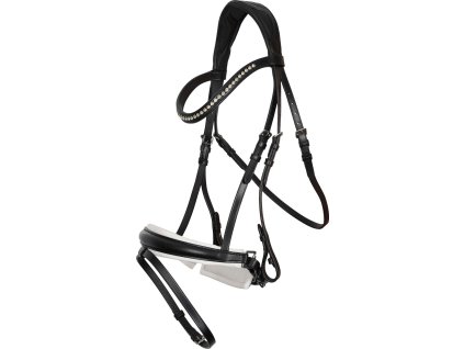Uzdečka anatomická Fria Imperial Riding, černá/bílá