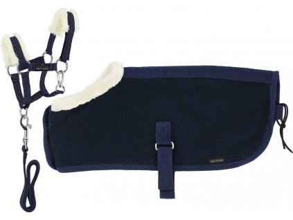 Sada ohlávky a deky Pony Academy Equithème, mini, navy blue