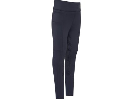 Legíny jezdecké Tessy Imperial Riding, s gripem, zimní, dětské, navy