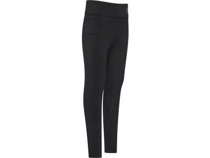 Legíny jezdecké Tessy Imperial Riding, s gripem, zimní, dětské, černé
