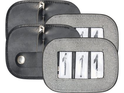 Číslo startovní Glitter Square Imperial Riding, 2 ks, třímístné, silver