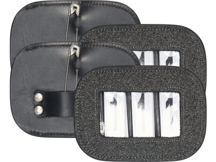 Číslo startovní Glitter Square Imperial Riding, 2 ks, třímístné, gun metal