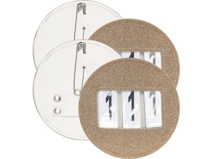 Číslo startovní Glitter Round Imperial Riding, 2 ks, třímístné, gold