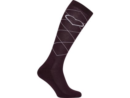 Podkolenky Heart Imperial Riding, pár, bordeaux