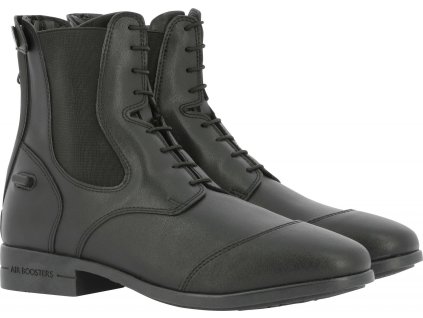 Pérka kožená Zurich Equithème, se zipem a šněrováním, pro dospělé, černá