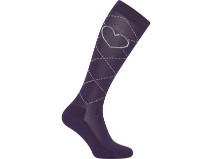 Podkolenky Heart Imperial Riding, pár, black berry