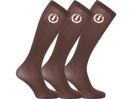 Podkolenky Olania Imperial Riding, 3 páry, hnědé