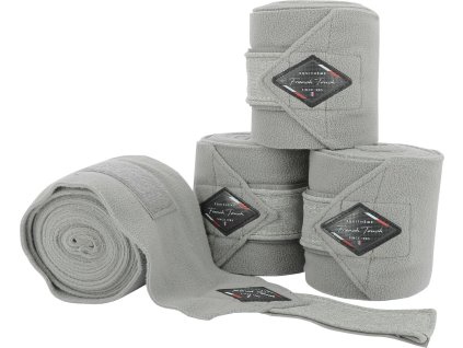 Bandáže French Touch Equithème, 4 ks, 2,5/3 m, grey