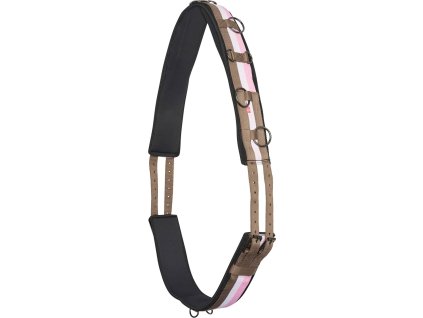 Obřišník lonžovací Deluxe Extra Imperial Riding, cappuccino/white/classy pink