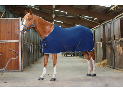 Deka odpocovací Polar Fleece Riding World, navy/sky blue
