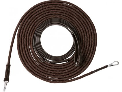 Otěže dlouhé Riding World, 500 cm, havana