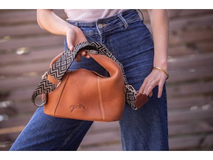 Kabelka Agathe Penelope, cognac