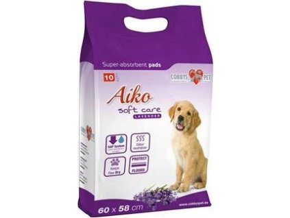 Podložky pro psy Soft Care Aiko, levandulové, 60x60 cm, 10 ks