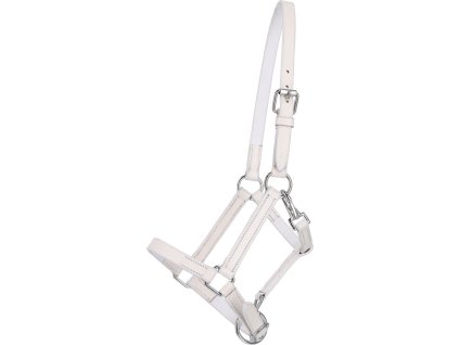 Ohlávka hříběcí Q-essentials, kožená, bílá