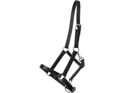 Ohlávka hříběcí Q-essentials, kožená, černá